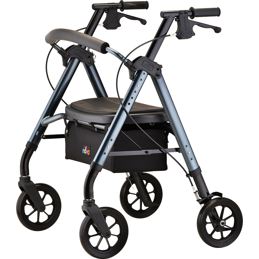 STAR 8 DLX WIDE ROLLATOR BLUE